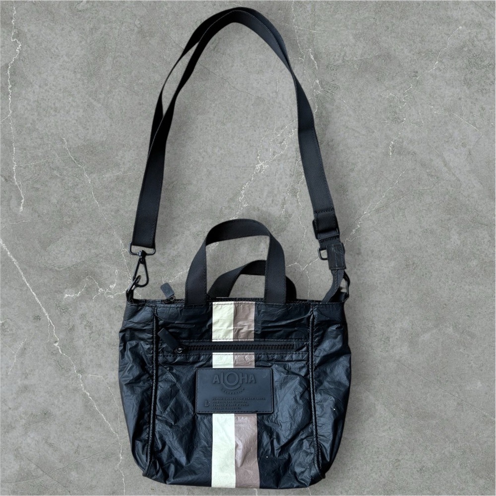 ALOHA Collection Le Voyageur Crossbody Bag in Caffe on Black Mini Tote